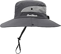 Vista 23 de Sombrero de sol para mujer de verano, sombrero de playa de ala ancha, protección UV al aire libre, plegable, malla fresca, diseño para cola