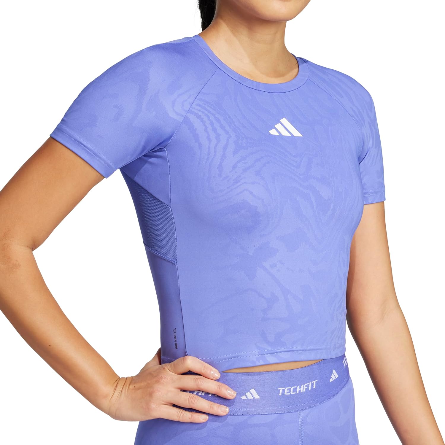 Adidas Womens Techfit Printed Training T-Shirt - Image 5