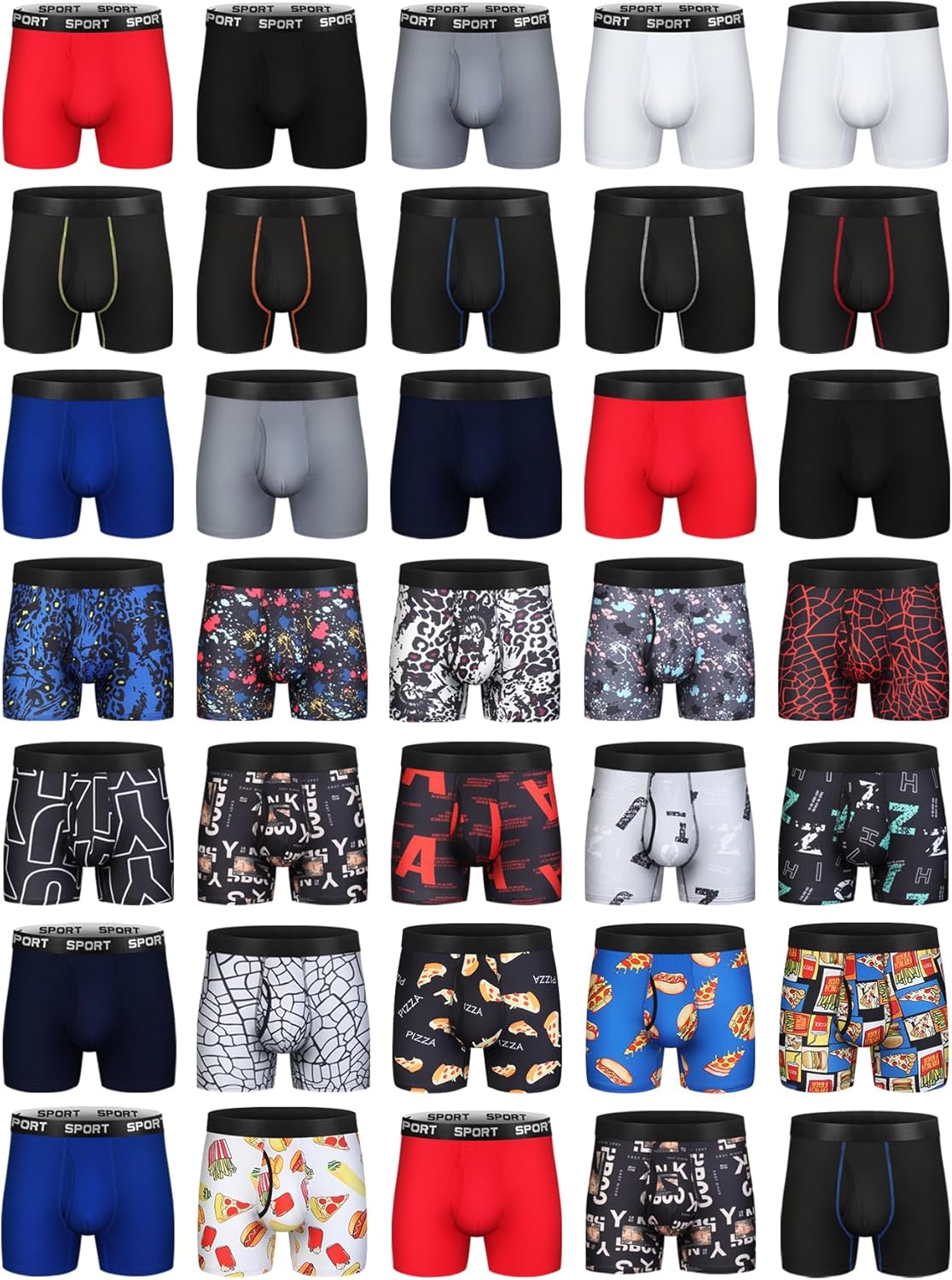 Mens Boxer Briefs Icy Cool Sport Boxer Briefs Underwear for Men