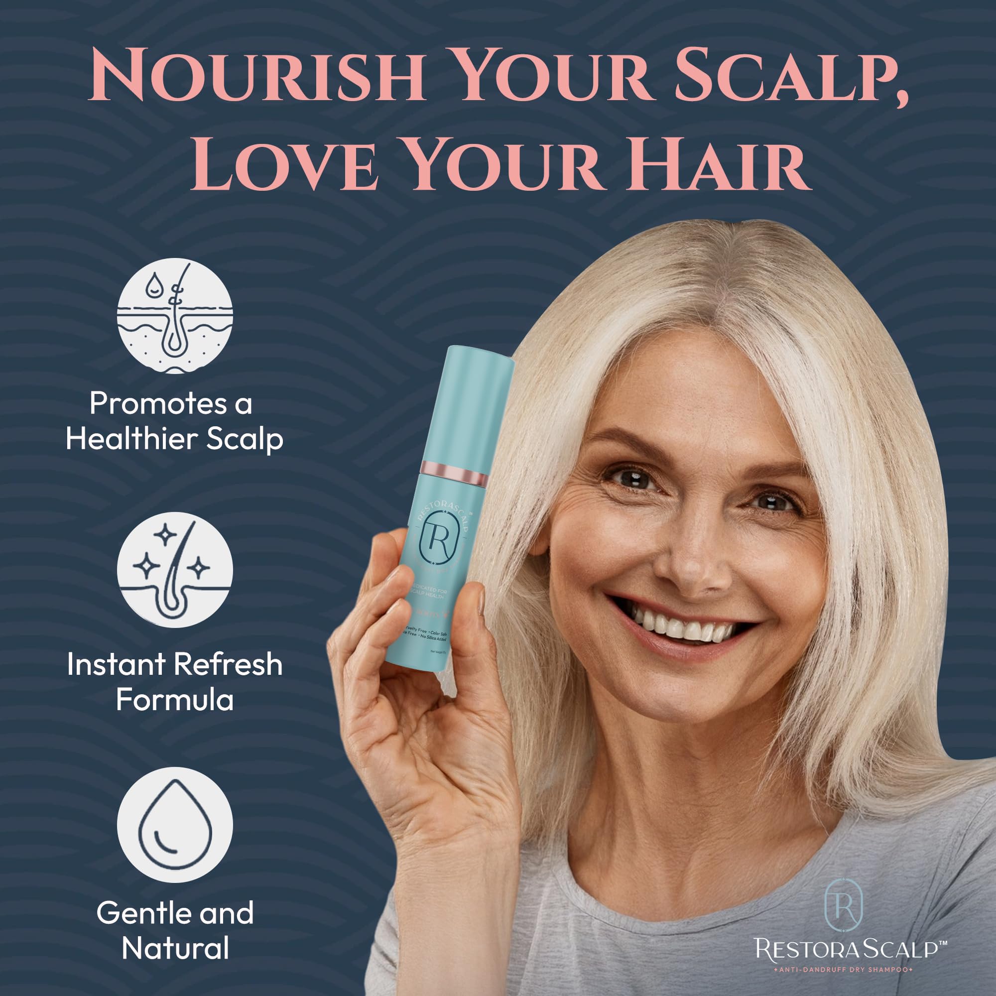 RestoraScalp Medicated Dry Shampoo for Dandruff, Seborrheic Dermatitis Dermascalp and Psoriasis Treatment