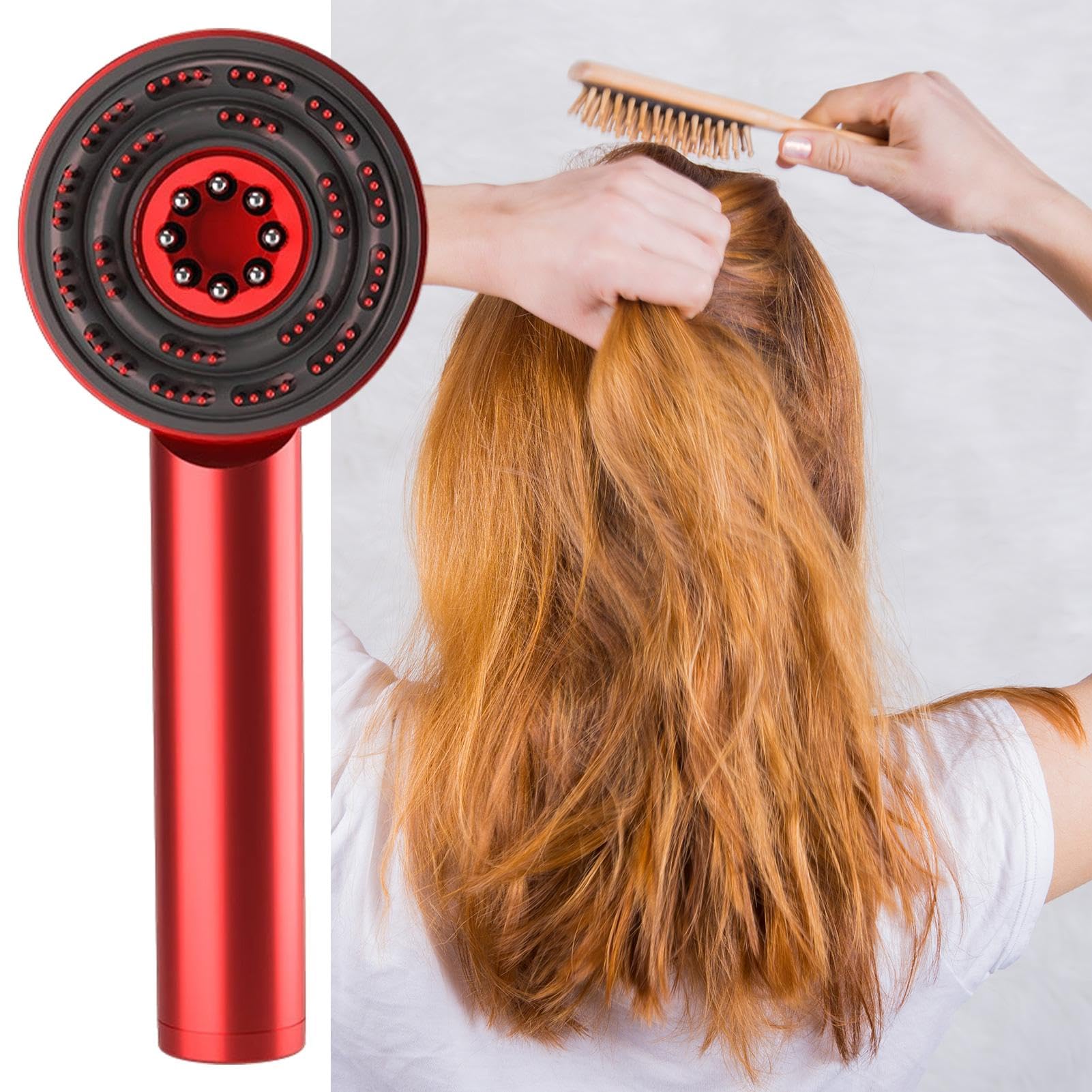 Electric Scalp Massager, Scalp Massager Brush Oil Applicator, Blue Red Light, Scalp Massager Tool, 3 Modes Blue Red Light Features, Easy To Use, Portable for Healthy Strong Hair