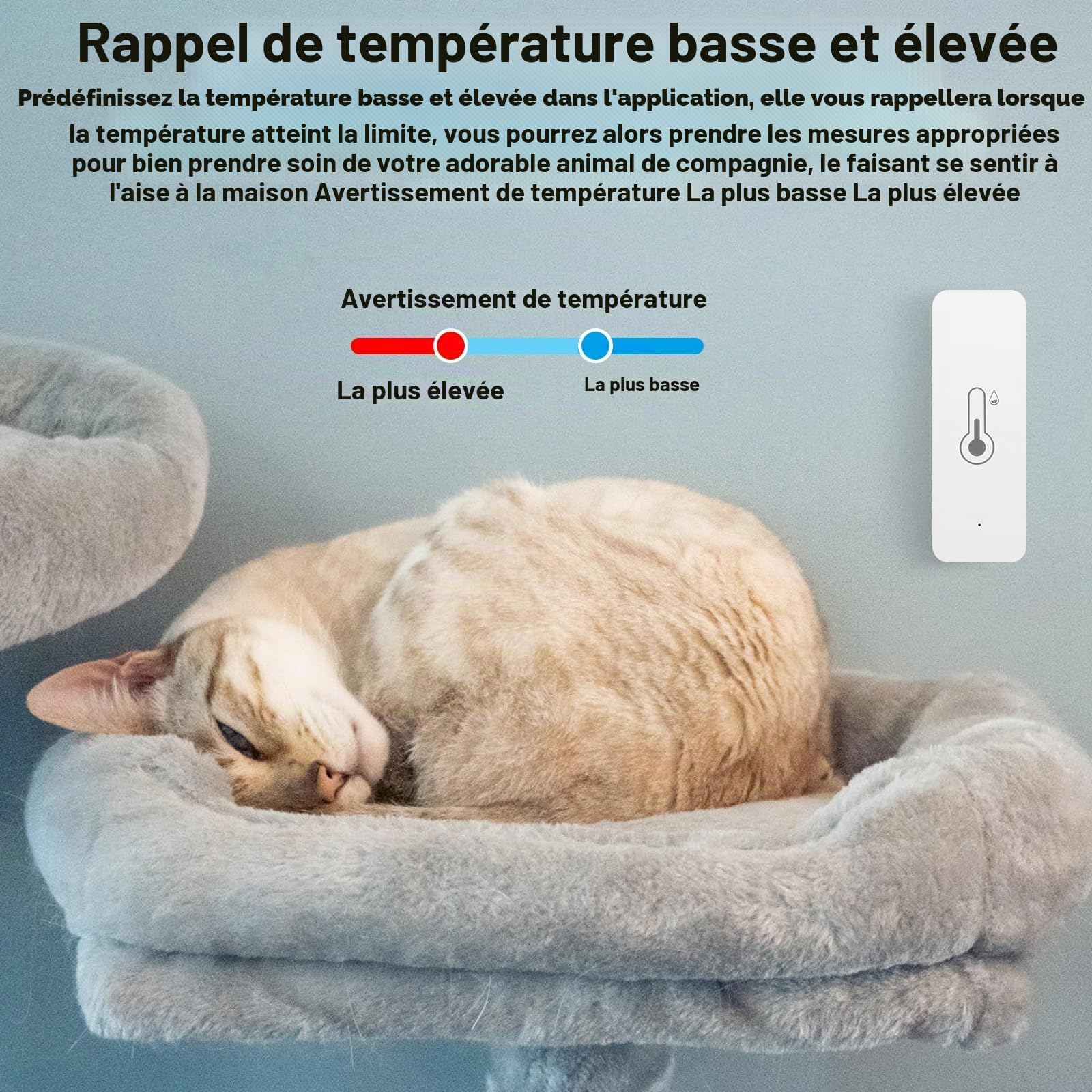 Jadeshay Wifi Thermomètre Hygromètre Intérieur, Lot de 4 Thermomètre Connecté Wifi Tuya Capteur de Température Et D'humidité avec Alarme de Notification et Compatibilité Alexa et Google Home