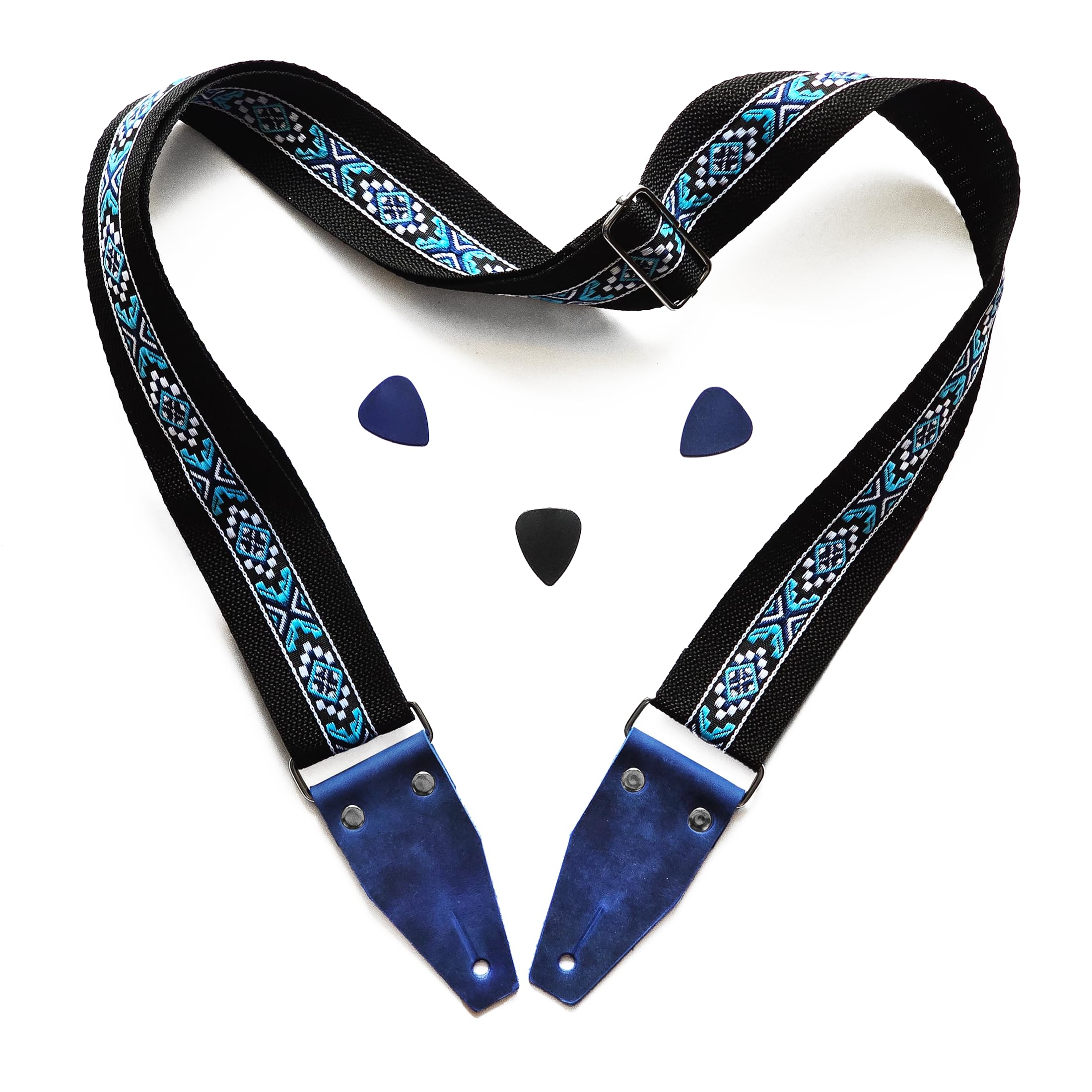 BigBo Gitarrengurt, Folk, Ethnogitarre, Leder, Akustikgitarre, E-Gitarrengurt, Vintage-Geschenk für Gitarristen