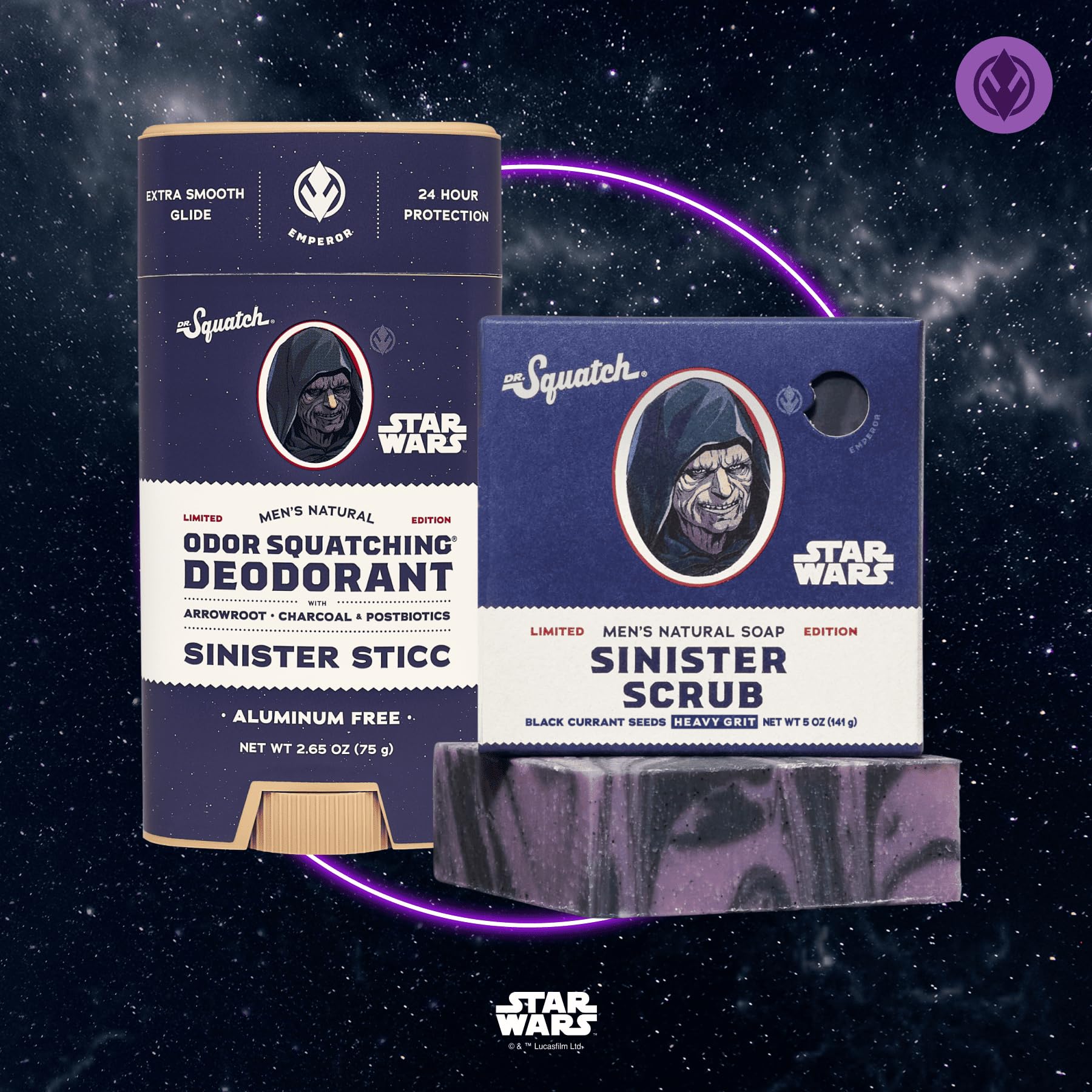 Amazon.com : Dr. Squatch Star Wars Bundle - Natural 4 Soap and 2