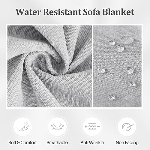 Miniatura 5 de Funda de sofá impermeable para sofá seccional, manta extra ancha  Protector de muebles contra arañazos para gatos, protector de sofá para perro,