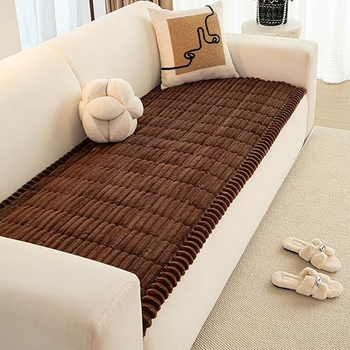 Miniatura 16 de vctops Funda de Sofá a Rayas de Pana Súper Suave Funda de Sofá Seccional Lavable Antideslizante Protector de Muebles para Niños Perros Mascotas, 1