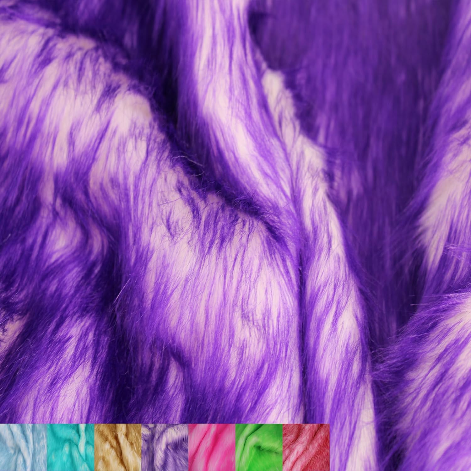 Candy Shade Faux Fur-Christmas Fuzzy-Fabric by The Yard-Fluffy, Soft, Shaggy Mohair-for Sewing, Costumes, Plush Toys, Apparel, Decoration, Gnome Beard Miniature