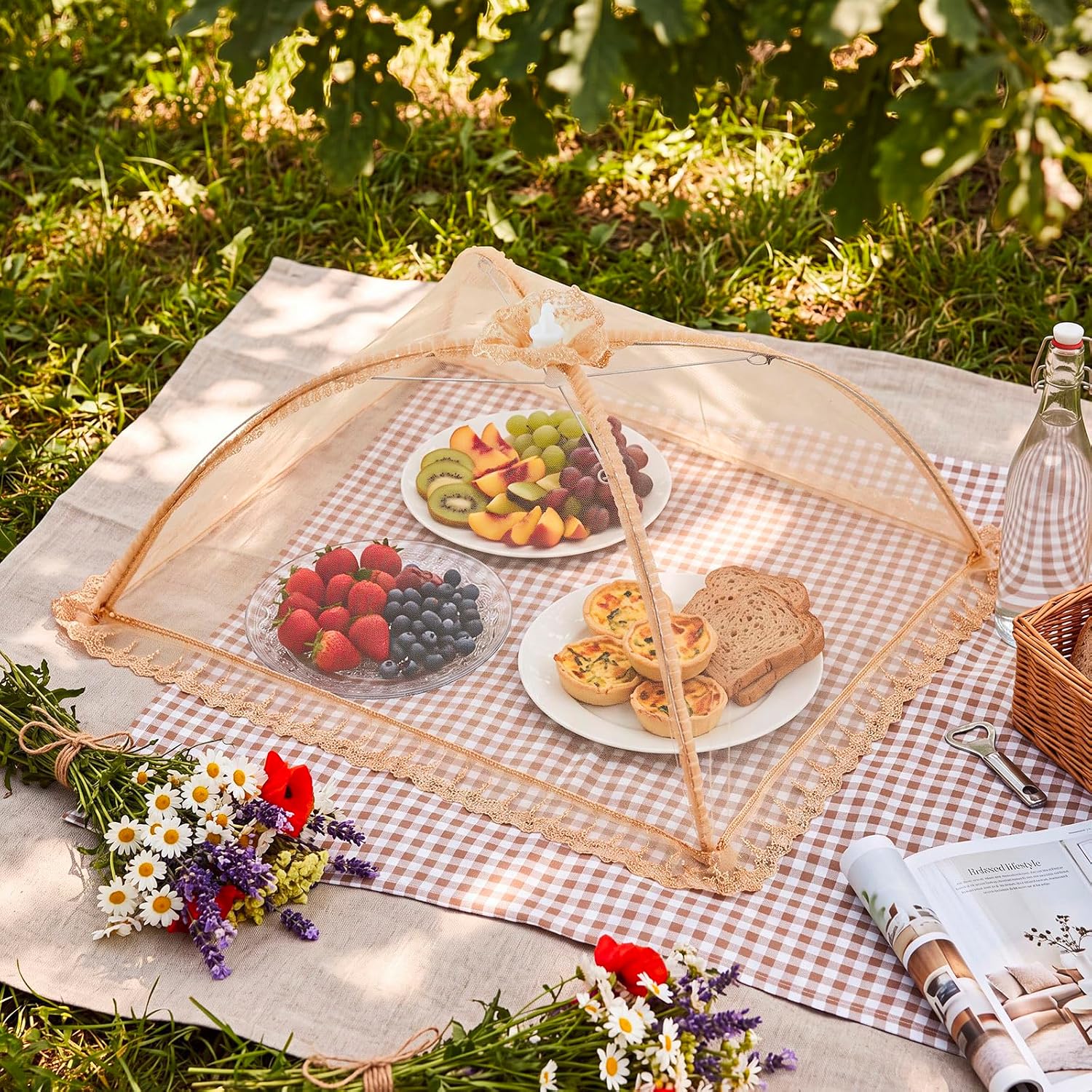 LemonRoad 3 Pcs Extra Large Mesh Food Covers, 28x20inch, Rectangle