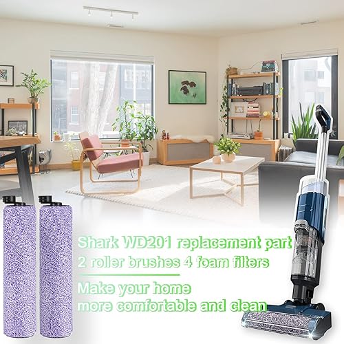 Miniatura 8 de Hydrovac Cepillo de rodillo y filtro de repuesto para aspiradora Shark WD101 WD201 WD100 WD200 AW201 WD200C WD201C WD101C AW261 wd160 HydroVac XL 3