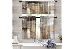 Uplift Your Kitchen with Stunning Grey-Beige Tan Kitchen Curtains