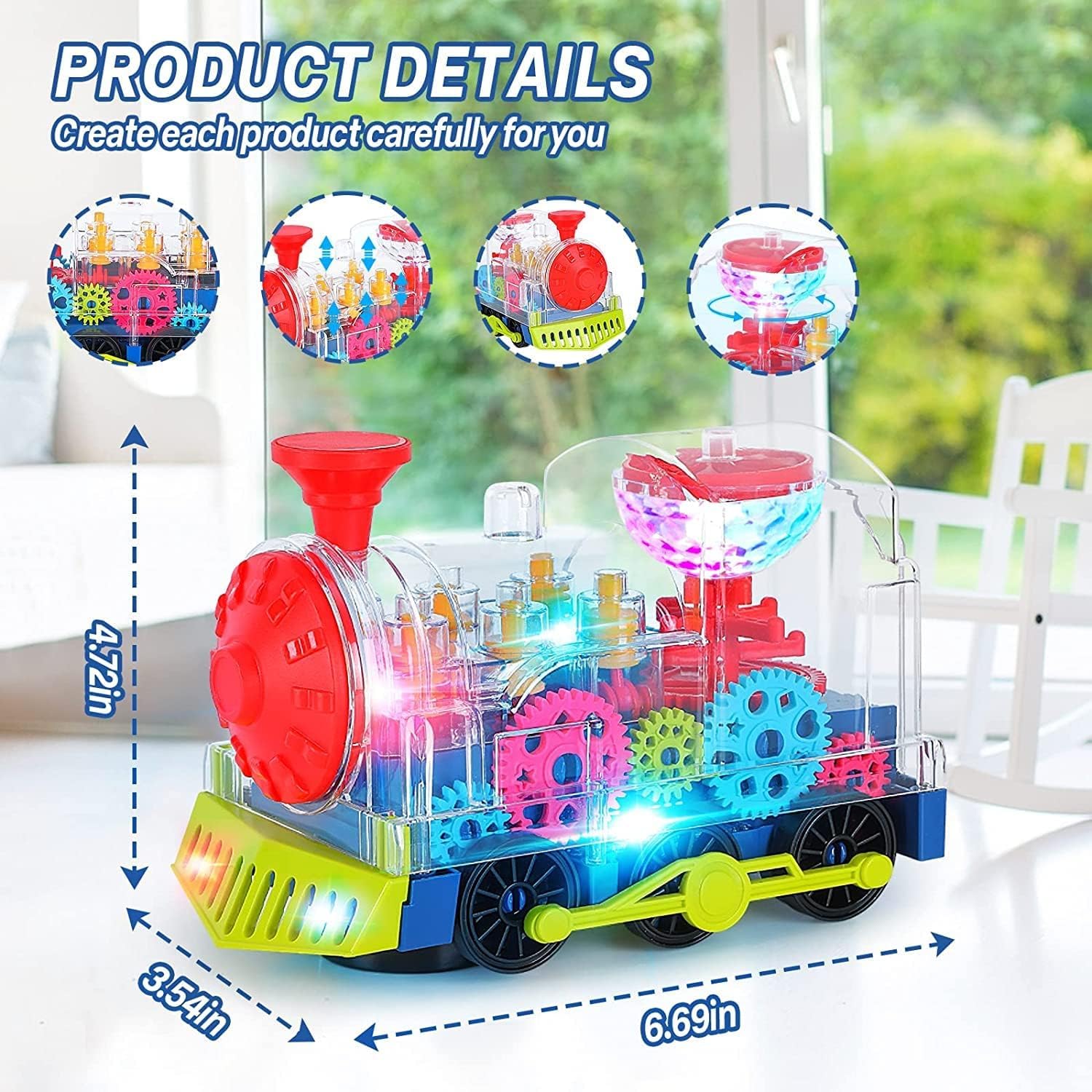 SWTOIPIG Giocattoli di 1-6 Anni, per Bambini da 6 a 12 Mesi, Giocattoli di Apprendimento Musicale Auto Elettriche per Ragazzi Bambini Piccoli
