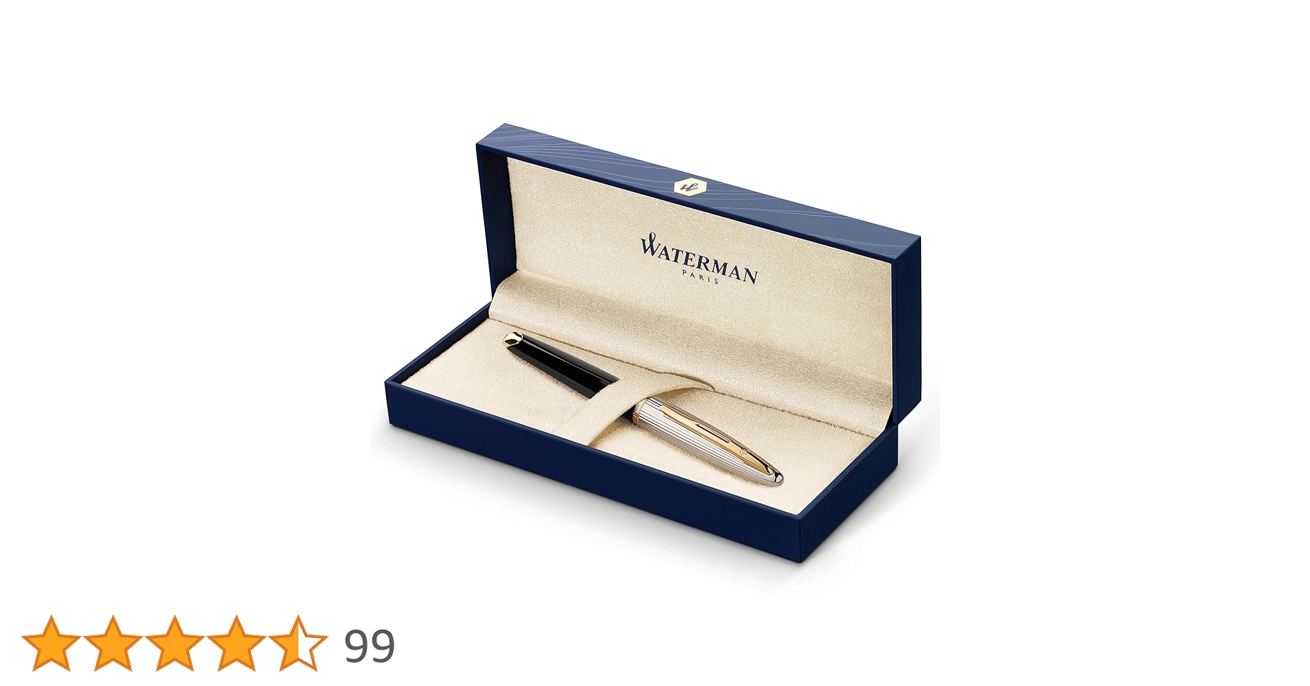 WATERMAN　Caren　カレン　デラックス　ブラック／シルバー　万年筆　M WATERMAN ウォーターマン 万年筆 カレンデラックス ブラック