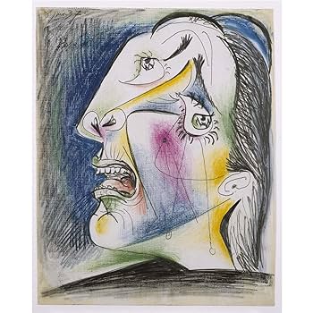 Amazon.co.jp: 有名なパブロ・ピカソのポスター《泣く女