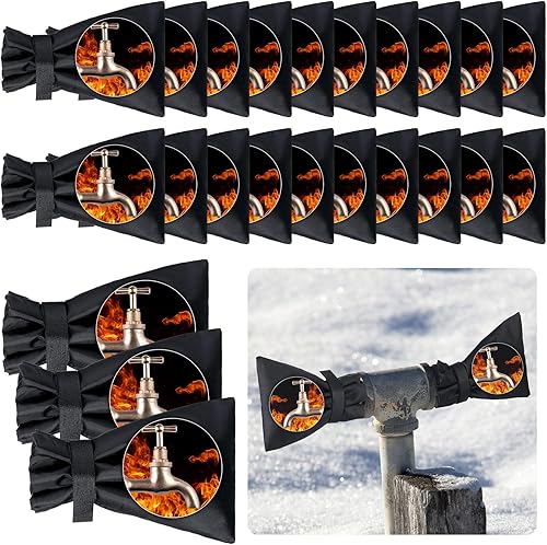 Mifoci 24 piezas de cubiertas de grifo para exteriores de 5.5 x 8.7 pulgadas, calcetines gruesos impermeables para grifos de manguera aisladas de