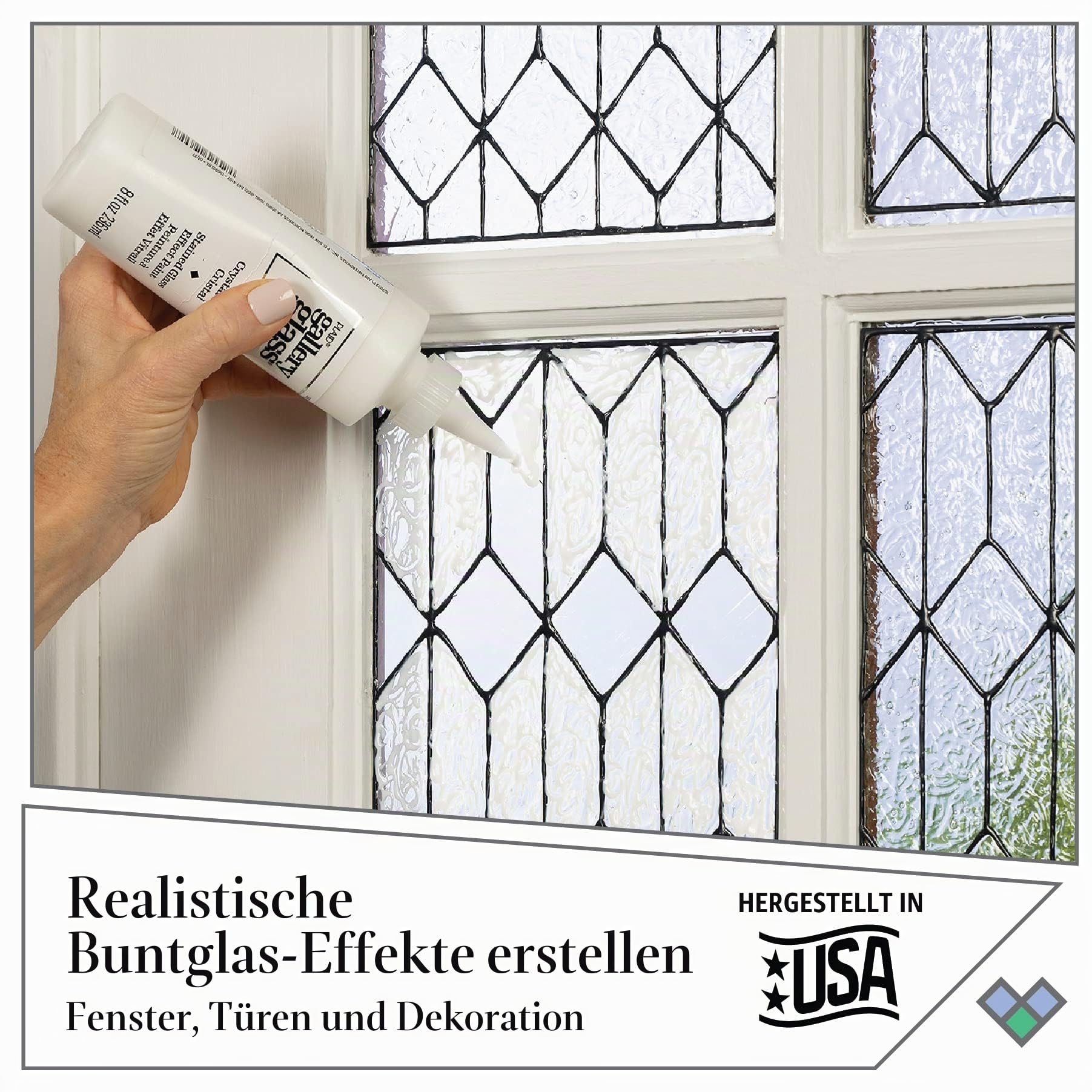 Gallery Glass, Buntglassverzierungen für Bastler, perfekt für Anfänger und Künstler, PROMOGGPW22, 236 ml, 4-teilig