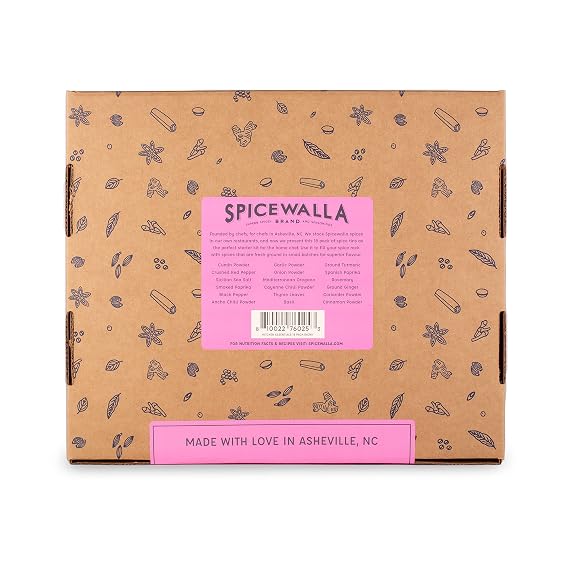 Spicewalla Essential Spices and Seasonings Set 18 Pack Variety | Garlic, Onion, Paprika, Crushed Red Pepper, Oregano, more| Kitchen Cooking Set for Apartment and Home | House Warming Gift Set