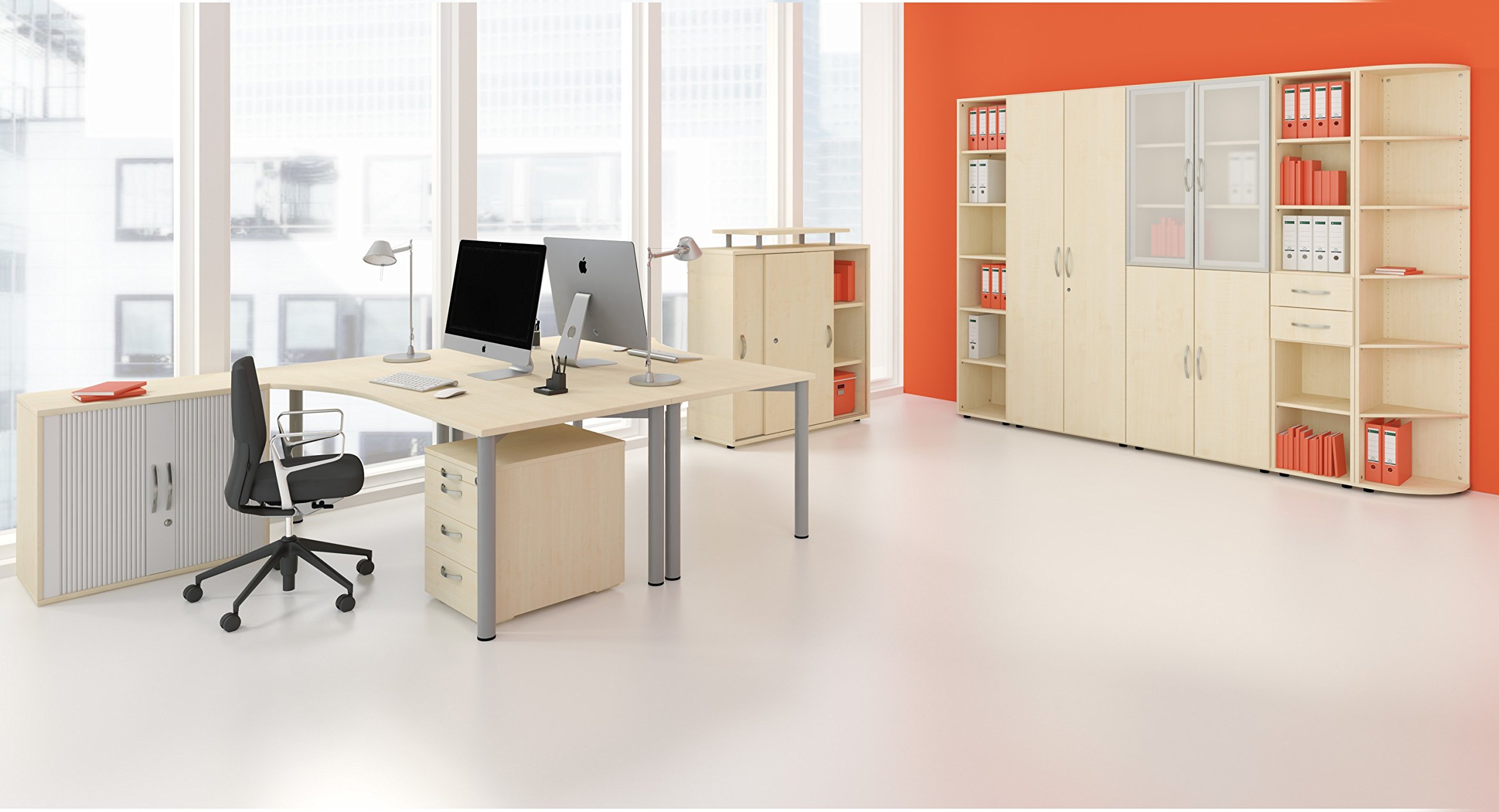 Schranksystem Flex Schiebetürenschrank, Holzdekor, ahorn/ahorn, 120 x 42.5 x 79.8 cm