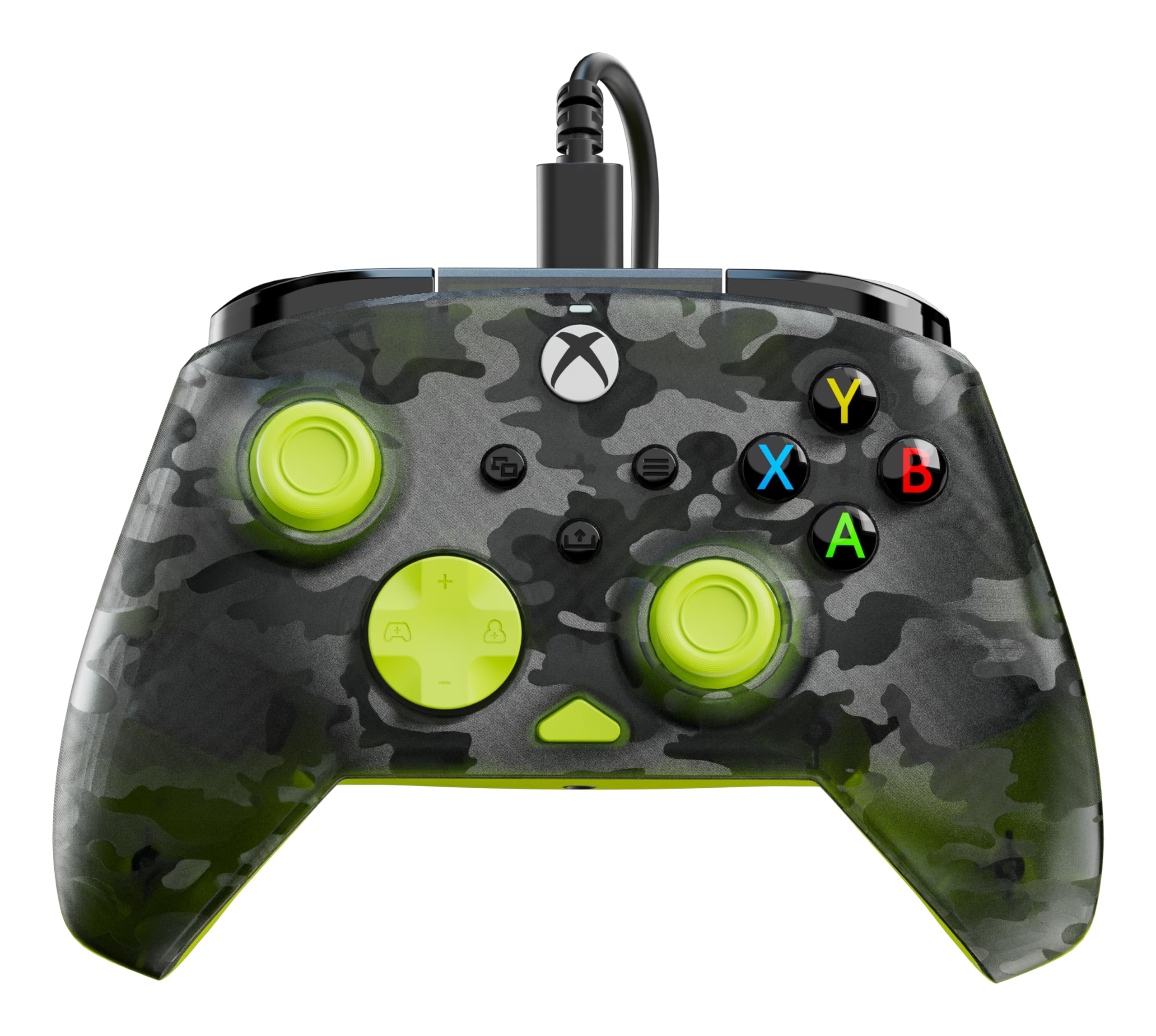 Turtle Beach Rematch Core Ghost Camo noir/jaune - Manette de jeu filaire - Licence Xbox Series XS, Xbox One et PC - touches audio, moteurs de vibration et gâchettes d'impulsion, câble de 3 m