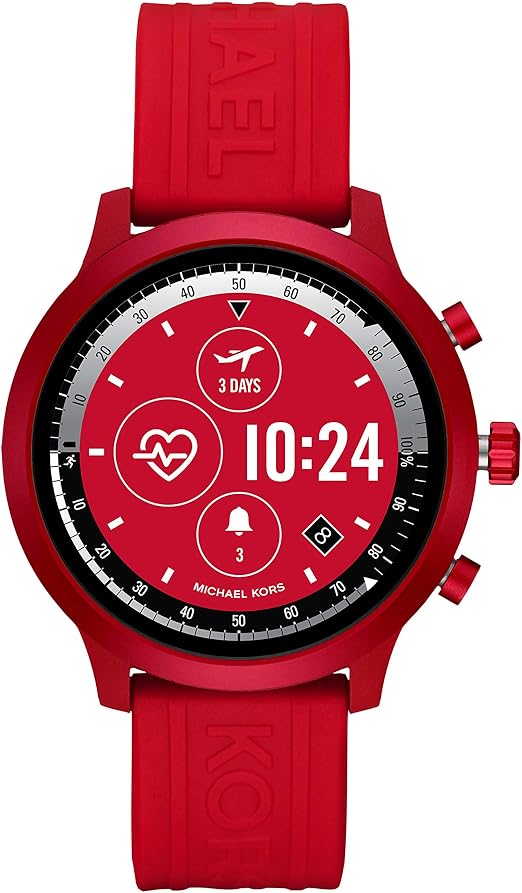 Amazon.com: Michael Kors Access MKGO - Reloj inteligente de aluminio y  silicona, color rojo MKT5073 : Electrónica
