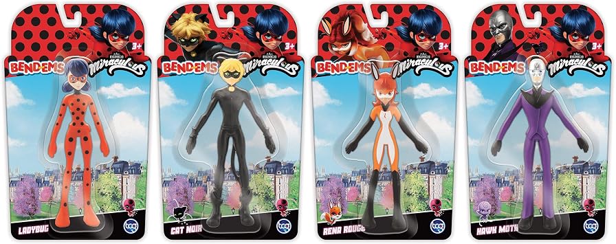Bend~EMSTM - Miraculous CAT Noir Bend-EMS Cat Noir Toy Flexible Action Figure Poseable Bendable Action Figure for Kids Toy Gift Durable Collectible Toy for Kids Ages 3+ Cat Noir Superhero