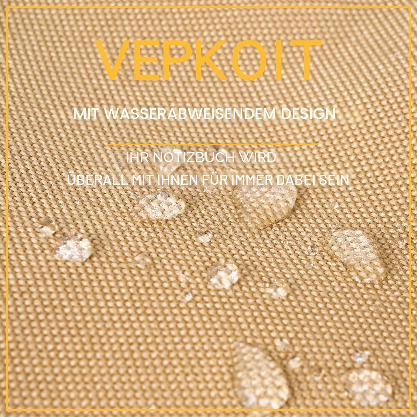 VEPKOIT Taktische Notizbuchhülle mit Reißverschluss für Ordner, OCP Binder Planer Tactical Portfolio Organizer und A5 Notebook Binder Cover, 7" x 9" wetterfeste Notebook-Abdeckung - Coyote