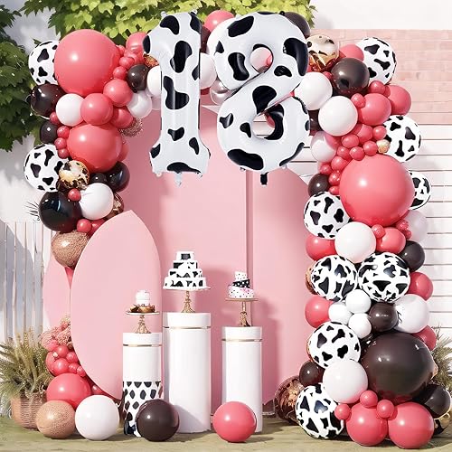 Miniatura 6 de Globo con el número 1 con estampado de vaca, globos grandes de cumpleaños de 40 pulgadas, globos de aluminio Mylar número 1 para el primer