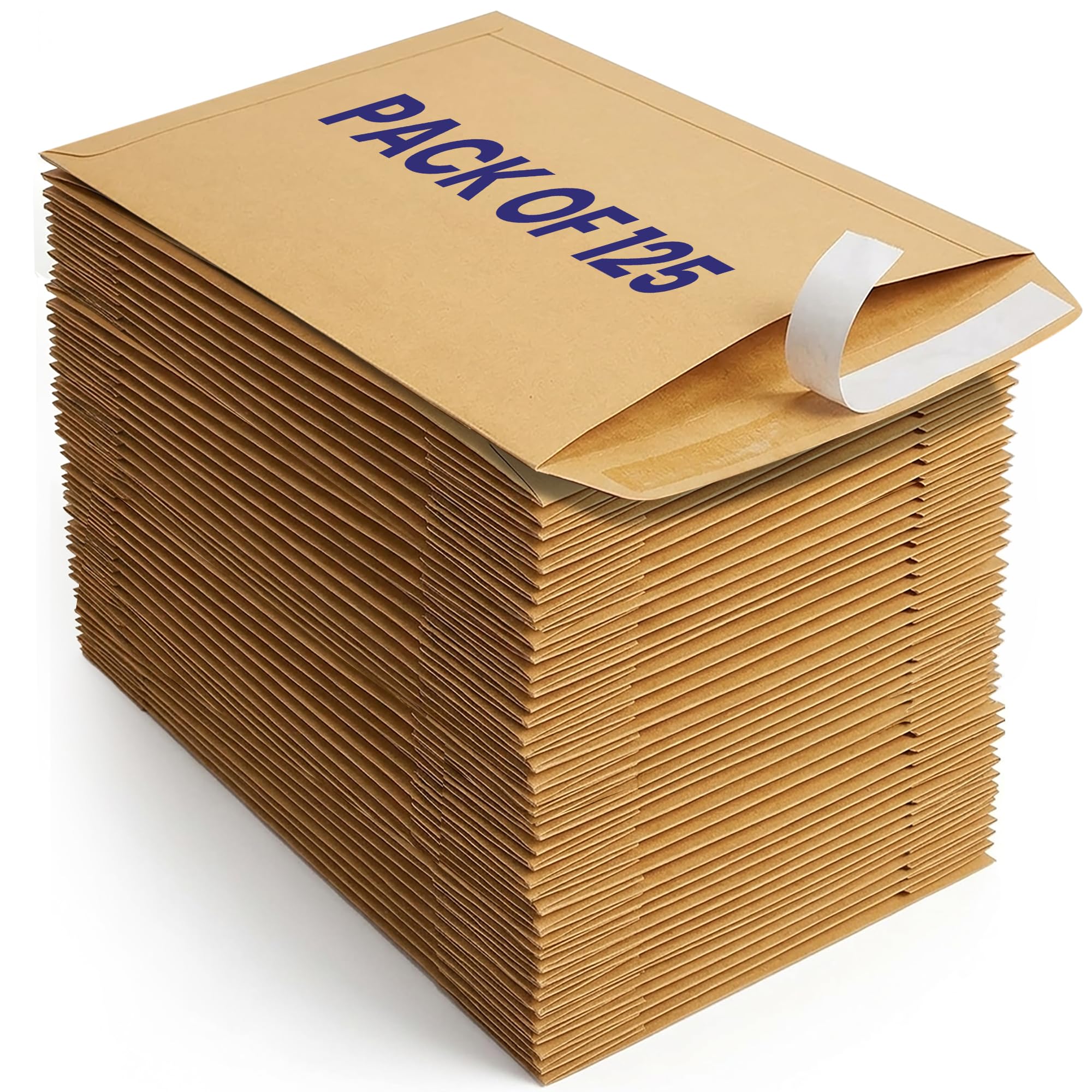 Evokk A4 C4 Board Backed Envelopes, 324 x 229 mm Manilla Self-Seal “Do Not Bend” Postal Manilla Envelopes Hardfor Documents, (Pack of 125)