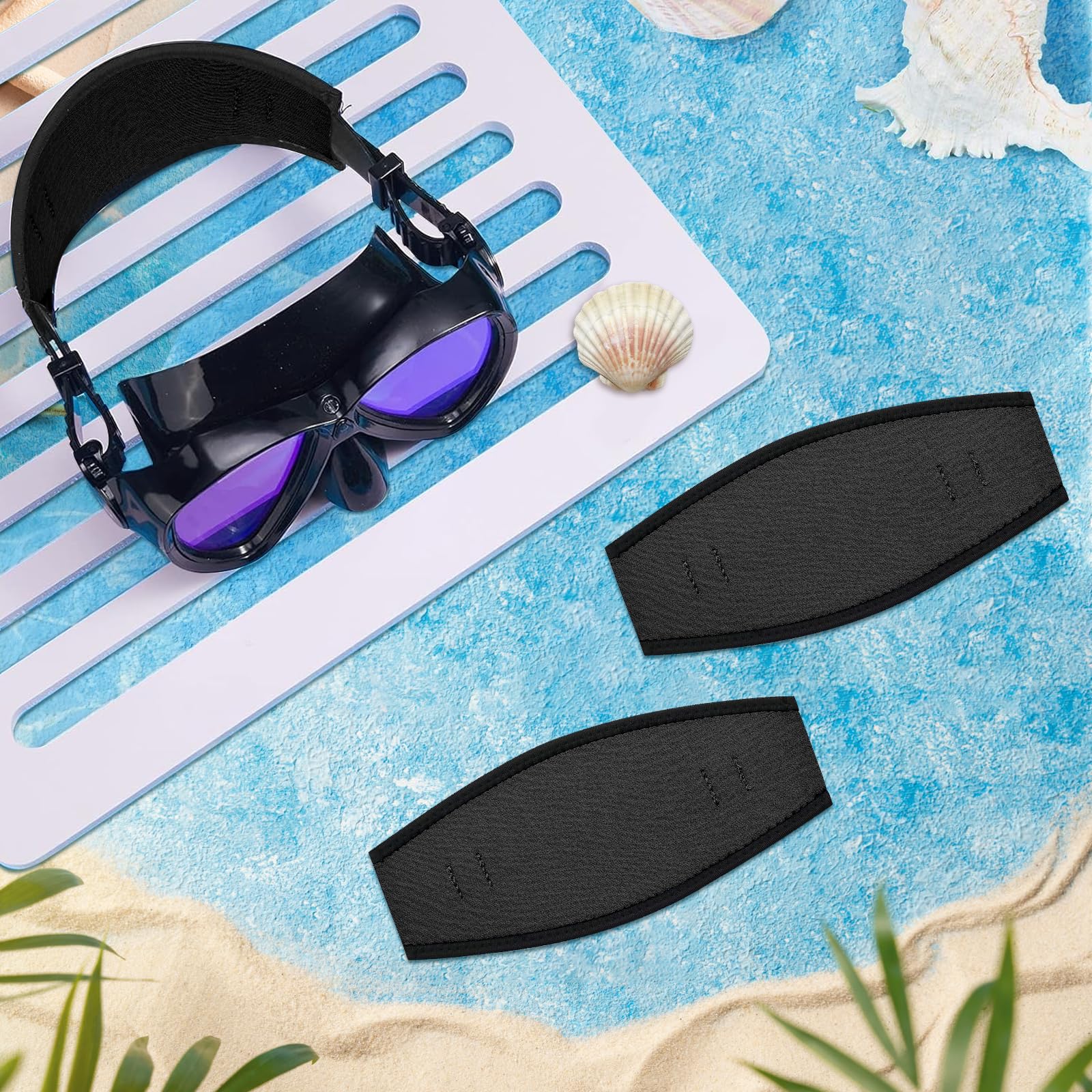 Sangle de Masque Plongée Néoprène 3PCS pour Snorkeling Sous-Marine