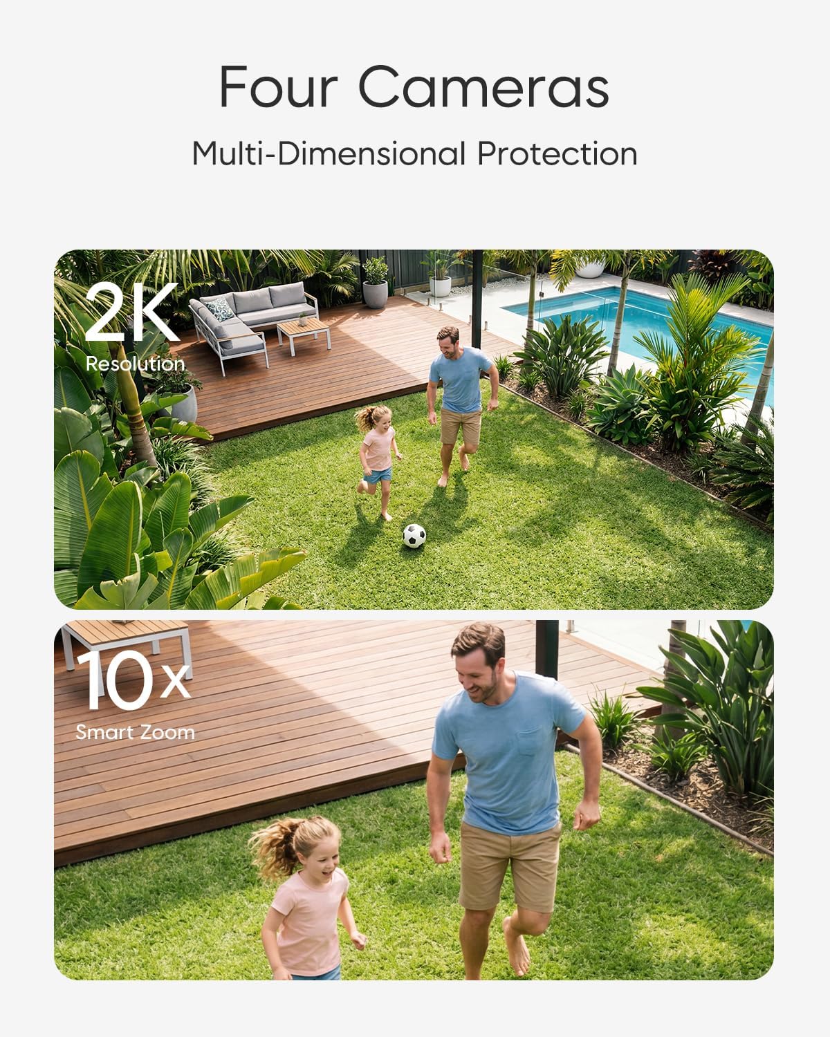 VSTARCAM 4-Lens Security Cameras Wireless Outdoor, 2K Security Camera Outdoor for Home Security, 360° View PTZ, 10X Hybrid Zoom, AI Tracking, Color Night Vision, IP66 Weatherproof, Camara de Seguridad - Image 4