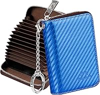 Vista 45 de FurArt Cartera con Cremallera para Mujeres, Cartera con Bloqueo RFID para Tarjetas de Crédito, Portador de Tarjetas de Presentación, Cartera Llavero