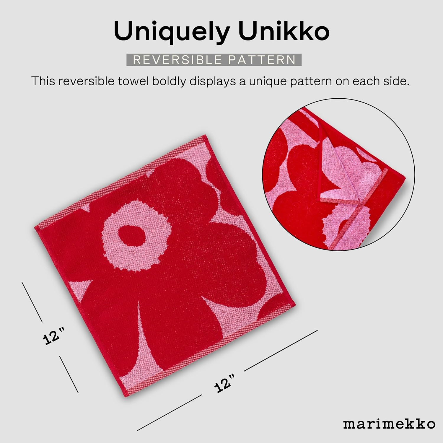 unikko mini towel - pink