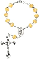 Vista 15 de Sport One Decade Pocket or Auto (contiene cierre para colgar) Rosario – Incluye tarjeta santa de San Sebastián (Santo de los Atletas) – Comunión