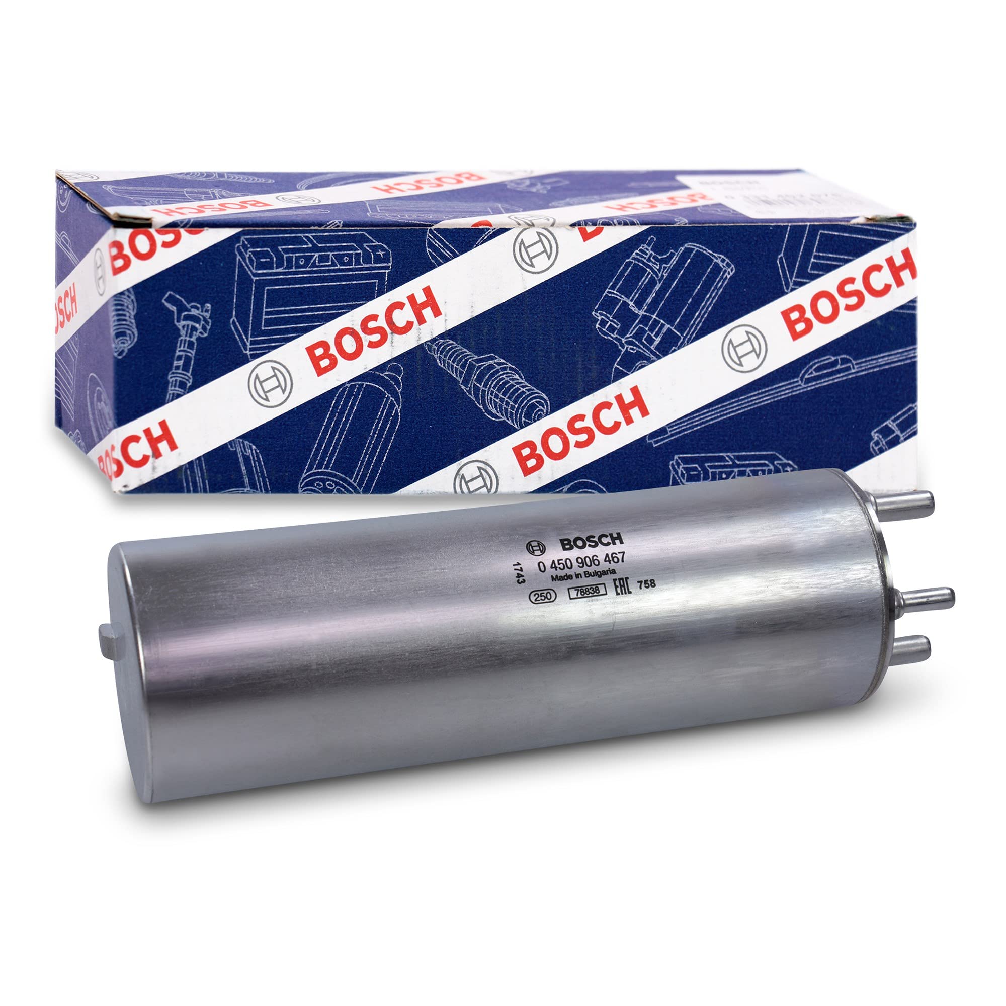 Bosch N6467 Car Diesel Filter - Separates Particles and Water from Fuel - Protects the Injection System