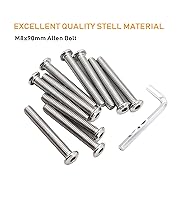 Vista 18 de binifiMux 10 unids M6 x 1.575 in tapa plana Allen pernos remaches tornillos de conexión para muebles 304 acero inoxidable