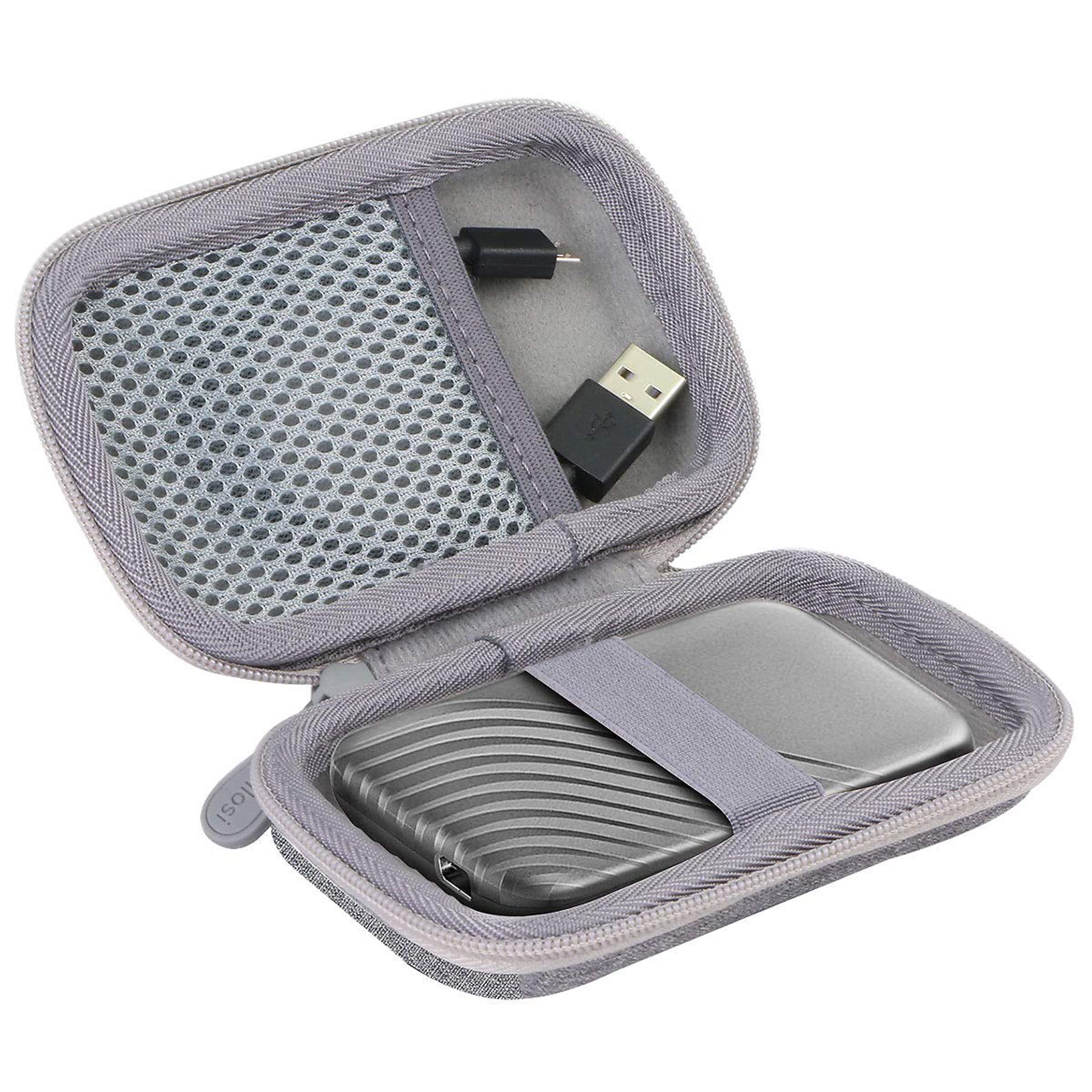 Borsa Custodia Rigida per Western Digital WD My Passport SSD Portatile 2020 di Aenllosi(color gris)