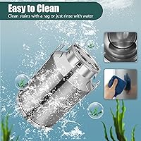 Vista 5 de Lata de leche de 15.85 galones/60 litros – Jarra de leche de acero inoxidable 201, mango grueso con tapa sellada, cubo de leche resistente para vino