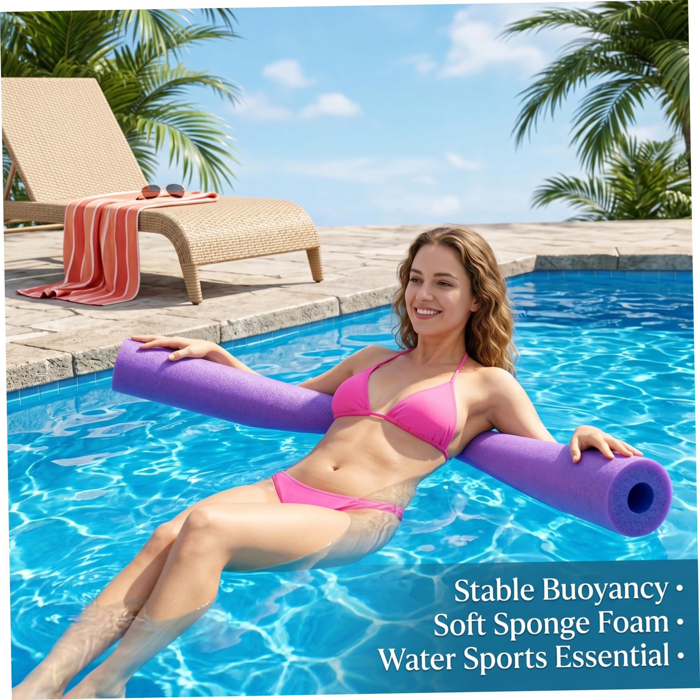 2 Piezas de flotadores de Espuma Gigantes para Piscina Flotador de Espuma para Entrenamiento de natación y Manualidades flotadores Gigantes morados para Piscina 2 Piezas de Grandes de