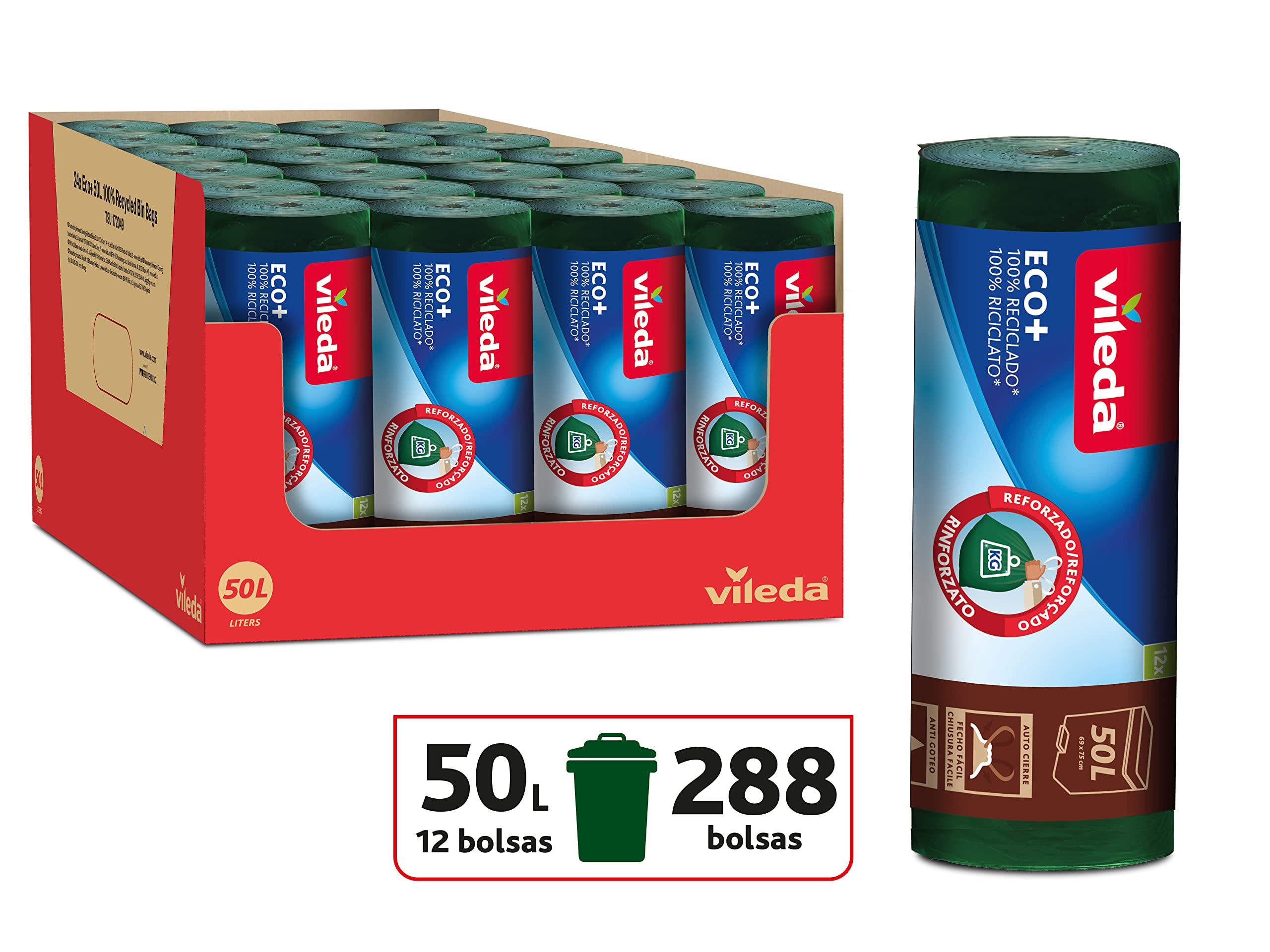 Vileda Sacco della spazzatura, Verde, Piccolo