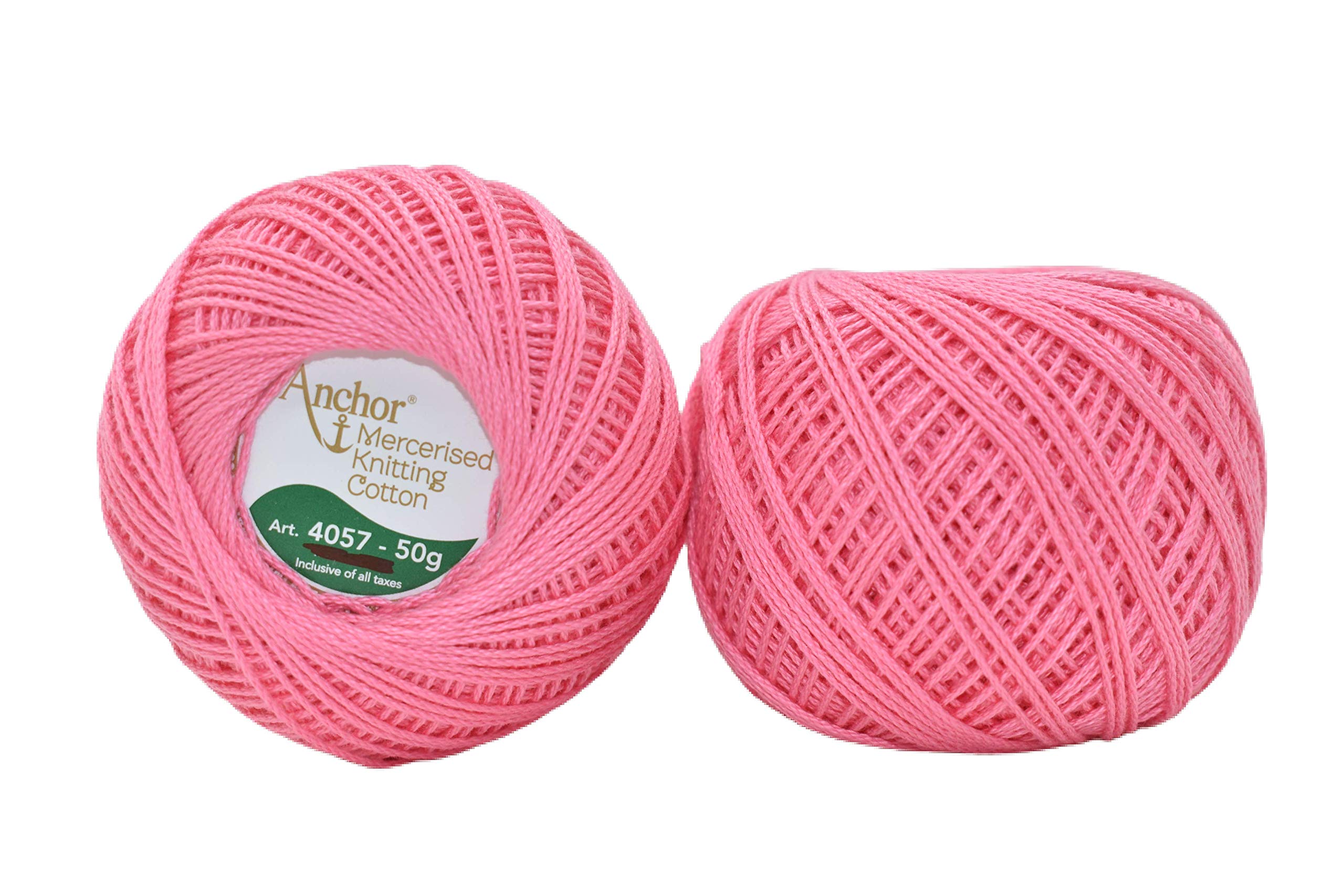 HUNNY- BUNCH® Premium Anchor Mercerised Knitting Crochet Cotton Thread Yarn Balls for Knitting, Weaving, Embroidery, DIY and Craft Making (Art. 4057) 50G - Pack of 1 (52)