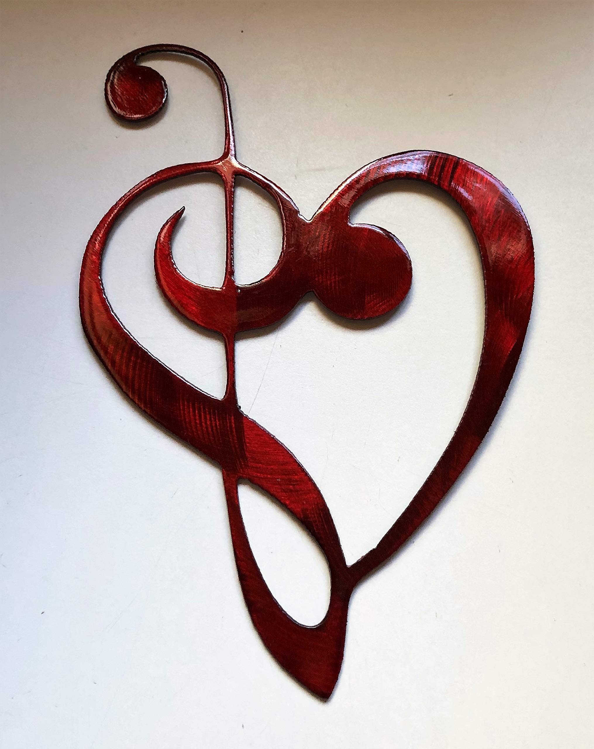 Musical Notes Cleff Heart Metal Wall Art 9