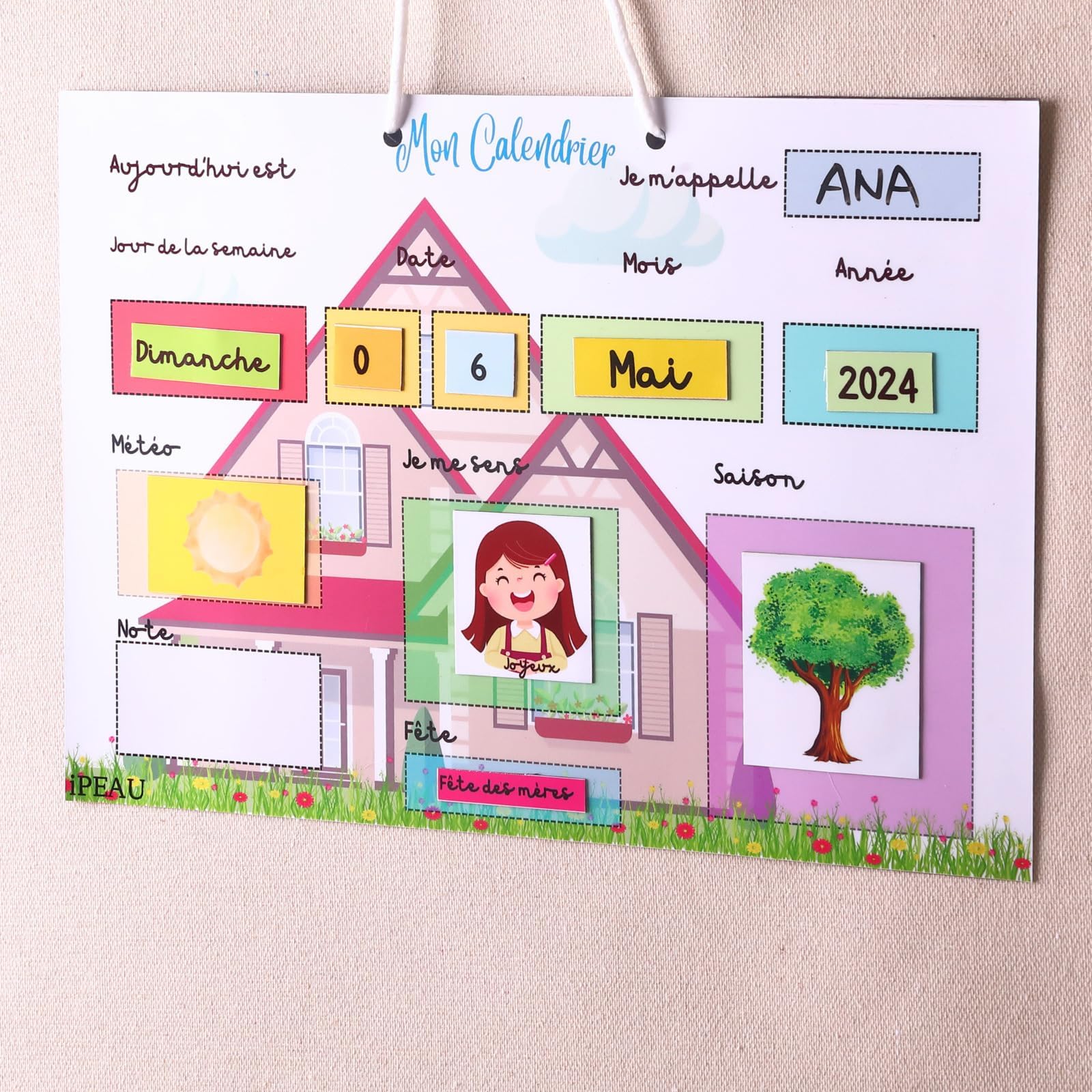 Pittogramma Scuola Materna Calendario Educativo Montessori Bambino 3-8 anni Pianificatore settimanale 114 magneti Settimanale Routine Giornaliere Scrivibile Cancellabile Autonomia Organizzazione