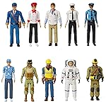 Beverly Hills Doll Collection Sweet Lil Family Dollhouse Figures - Firefighter, Police Officer, Doctor and More, Set of 10 Action Figure People Doll House Set, Pretend Play for Kids and Toddlers