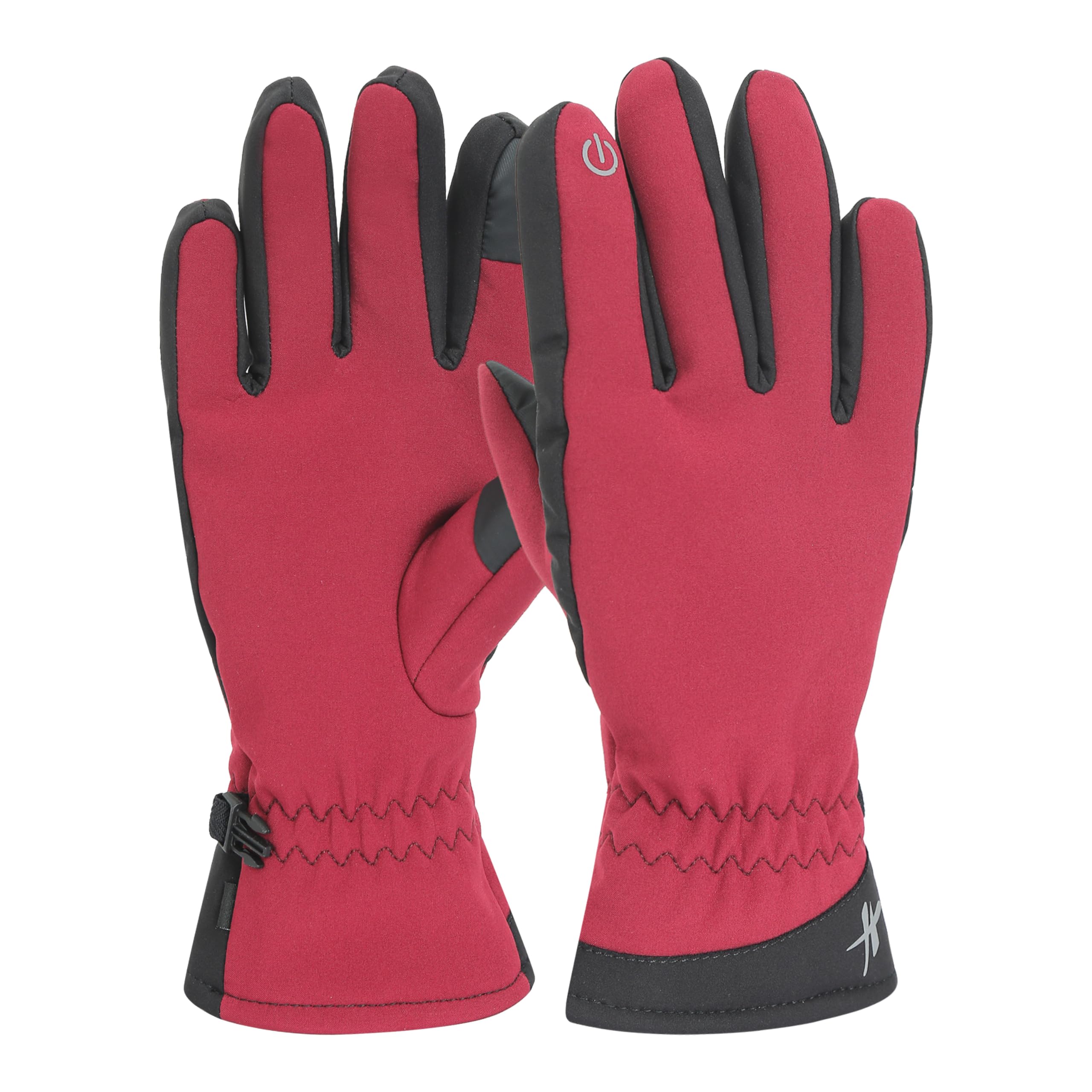 HIVER Winter Waterproof Ski Gloves with Polar Fleece Insulation, Water-Resistant Nylon Shell, Thermal Protection for Women (Wine, M)-image-15