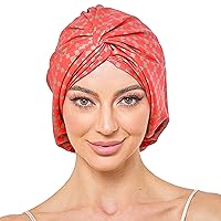 Vista 49 de Gorro de satén de seda ajustable para envolver el cabello para dormir, gorro de dormir de doble capa, turbante nocturno para cabello largo y rizado