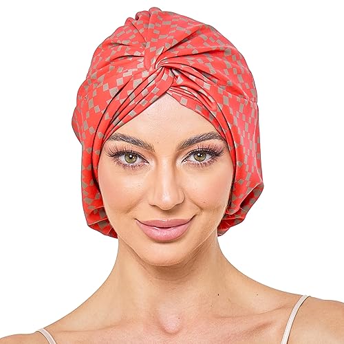 Miniatura 49 de Gorro de satén de seda ajustable para envolver el cabello para dormir, gorro de dormir de doble capa, turbante nocturno para cabello largo y rizado