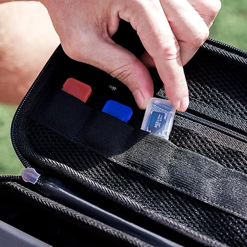 Miniatura 9 de Funda rígida OSMO Pocket 3, bolsa de protección portátil de EVA con correa larga de 53.54 pulgadas y 3 fundas para tarjetas MicroSD para DJI OSMO