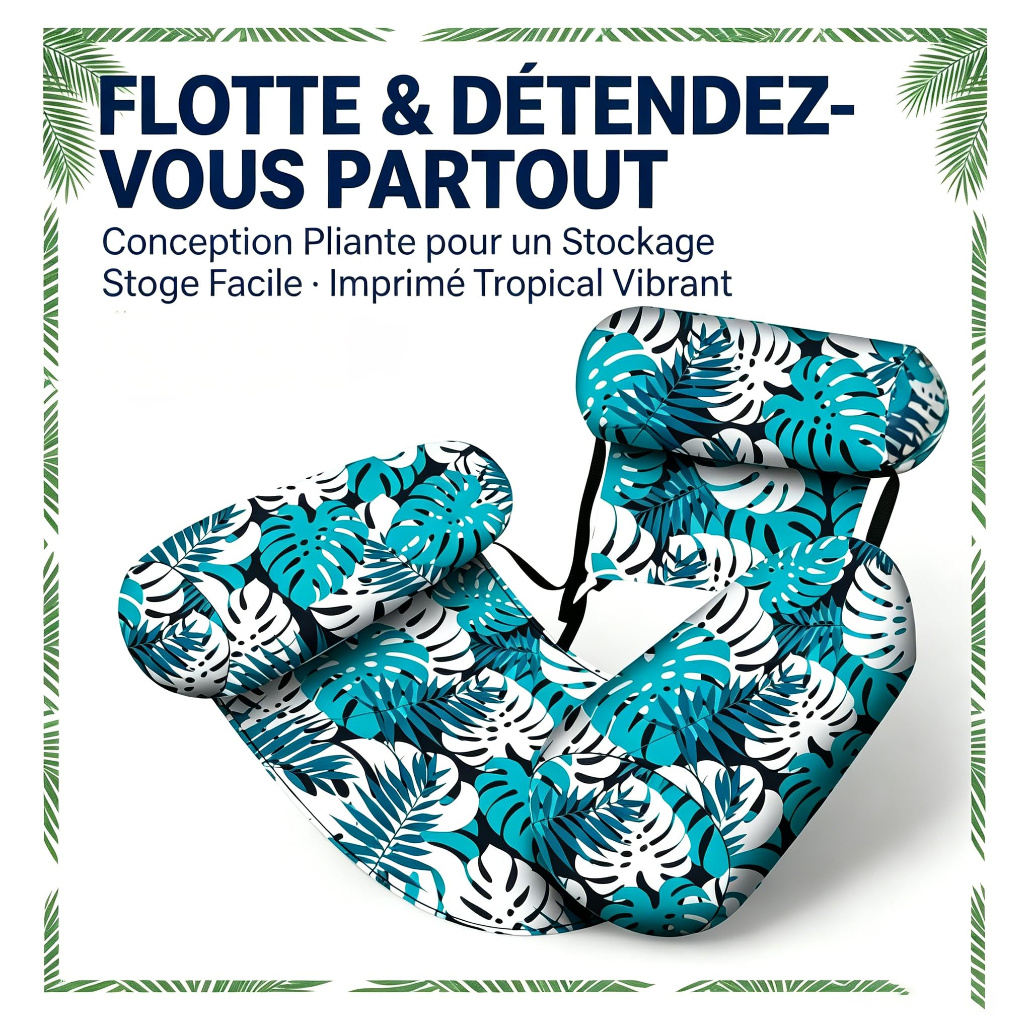 Gloovi Fauteuil Piscine, Fauteuil Piscine Gonflable Gloovi Chaise Longue pour Piscine Multifonctionnelle, Design Pliant Économe en Espace, Matériau PVC Solide