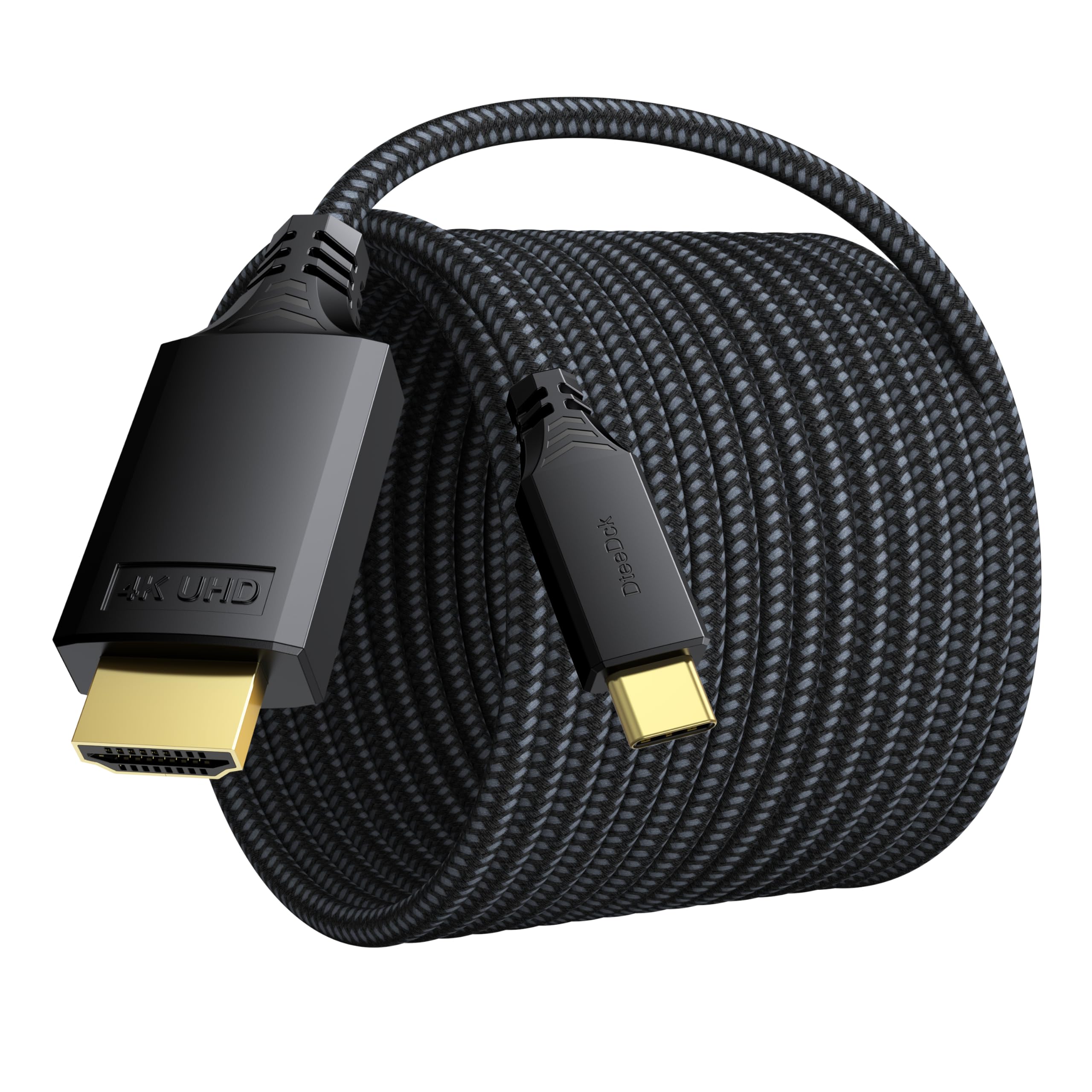 Photo 1 of DteeDck USB C to HDMI Cable 20ft Extra Long 4K@30Hz USB-C to HDMI Cord One-Directional Thunderbolt 3/4 Compatible for iPad iPhone 15/16/17 MacBook Pro/Air Projector TV Monitor