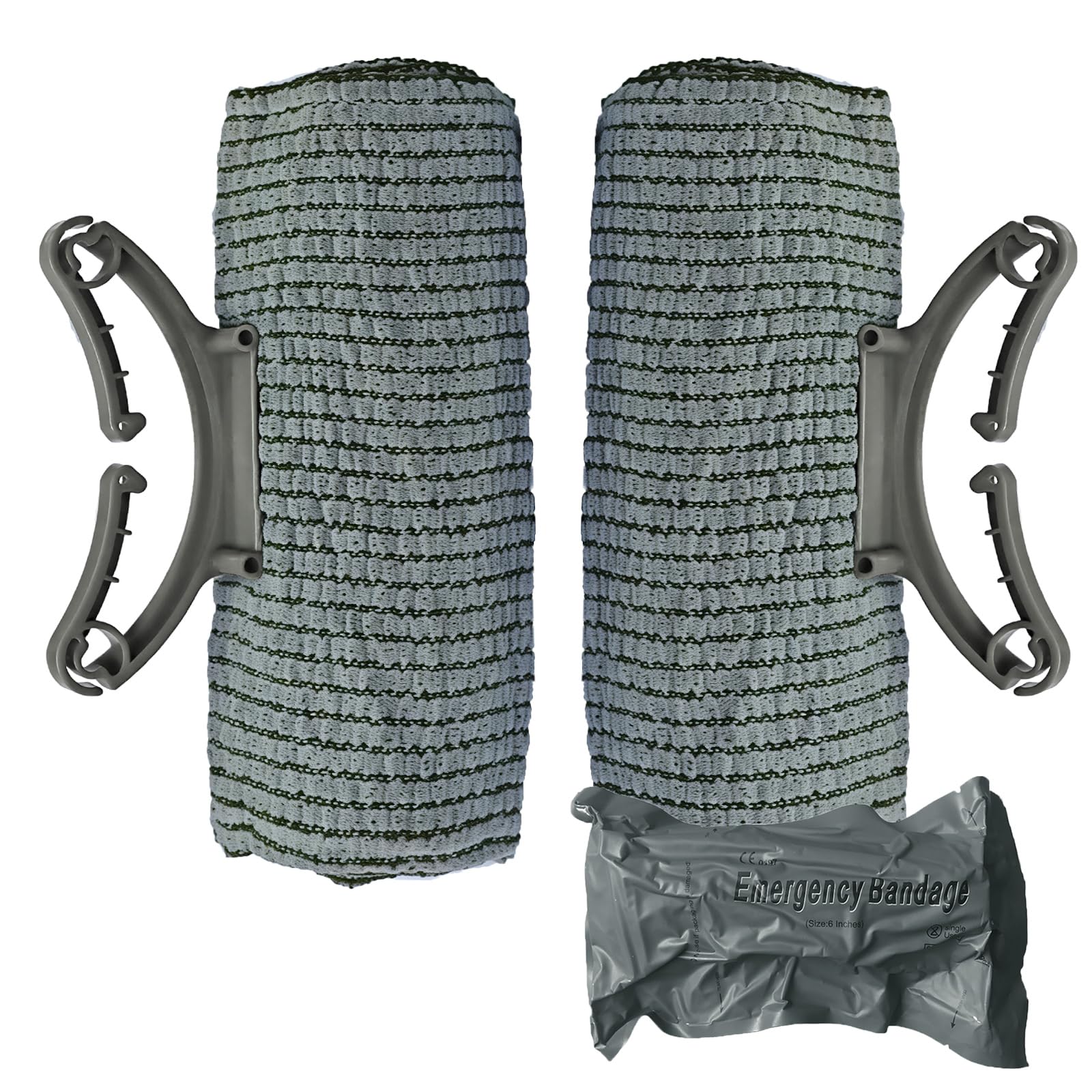 Upgrade Israeli Style Emergency Bandage, 2Pack 6 Inch Compression Bandage for Emergency Wound Dressing, First Aid and IFAK Trauma Military (6Inch-2Pcs)