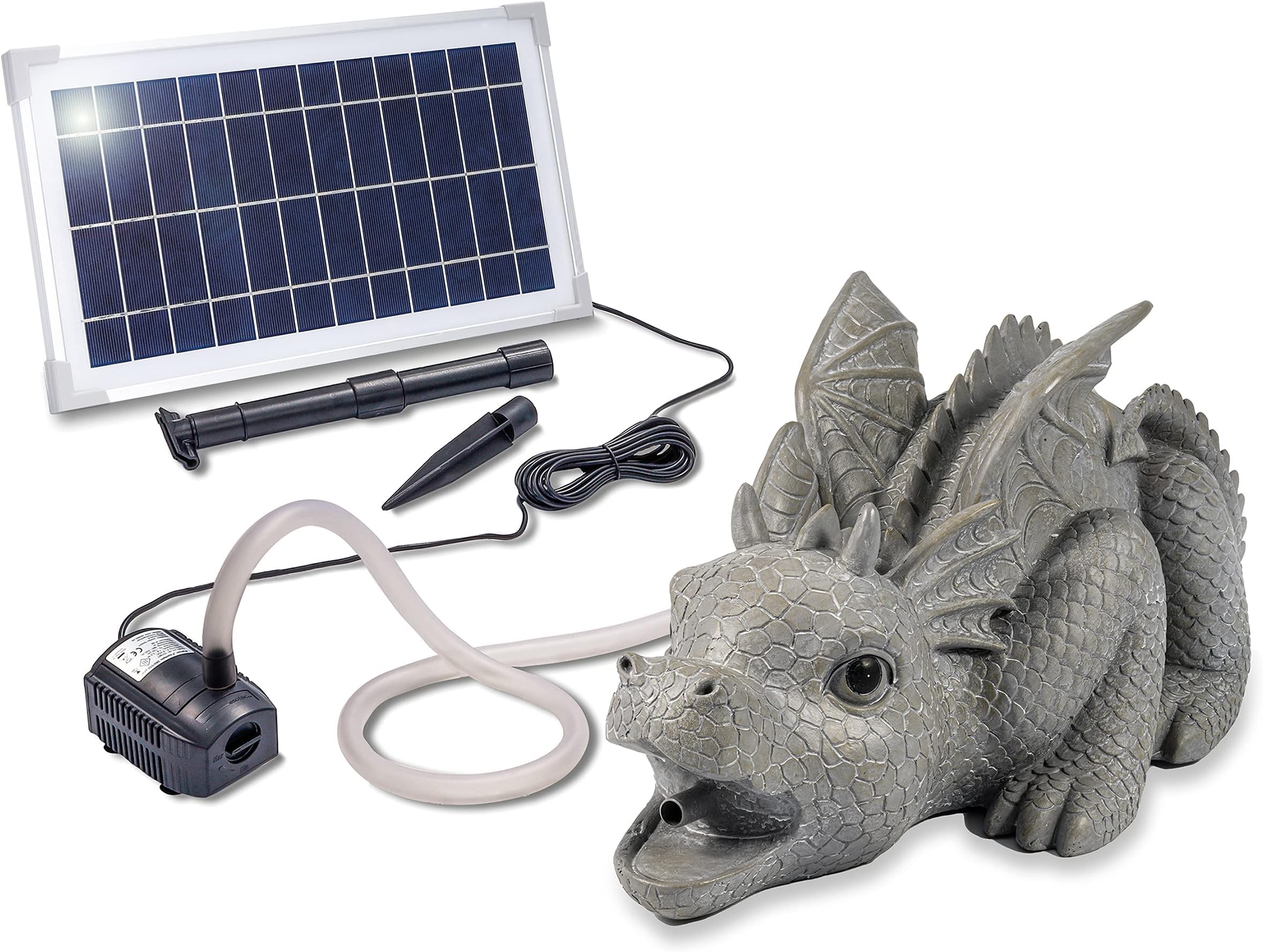 Spannende Wasserspeier Mit Solarpumpe Ebenbild